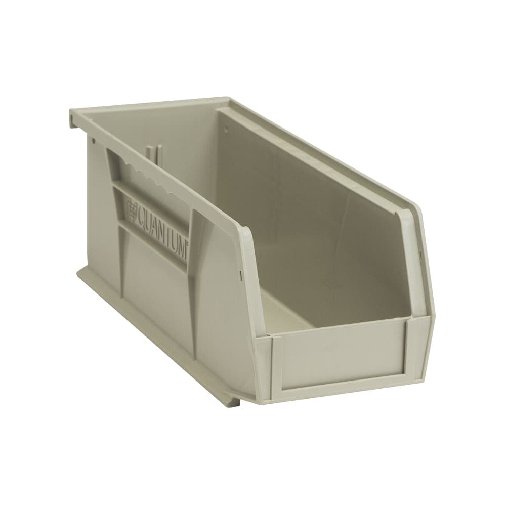 Quantum Food Service Stack & Hang Shelf Bin - 10 7/8" x 4 1/8", Stone (QUS224)