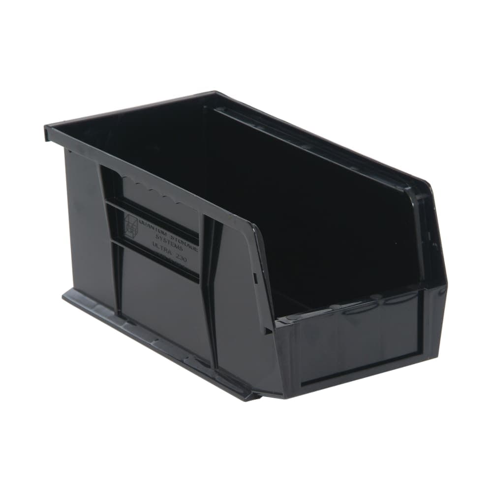 Quantum Food Service Stack & Hang Shelf Bin - 10 7/8" x 5 1/2", Black (QUS230)