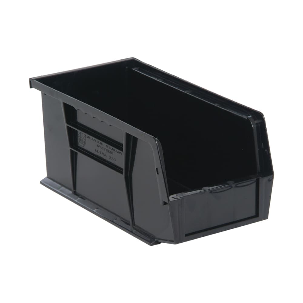 Quantum Food Service Stack & Hang Shelf Bin - 10 7/8" x 5 1/2", Black (QUS230)