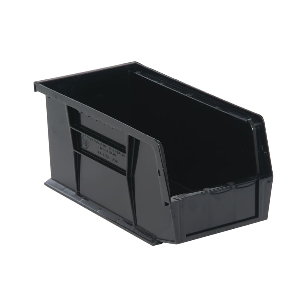 Quantum Food Service Stack & Hang Shelf Bin - 10 7/8" x 5 1/2", Black (QUS230CO)