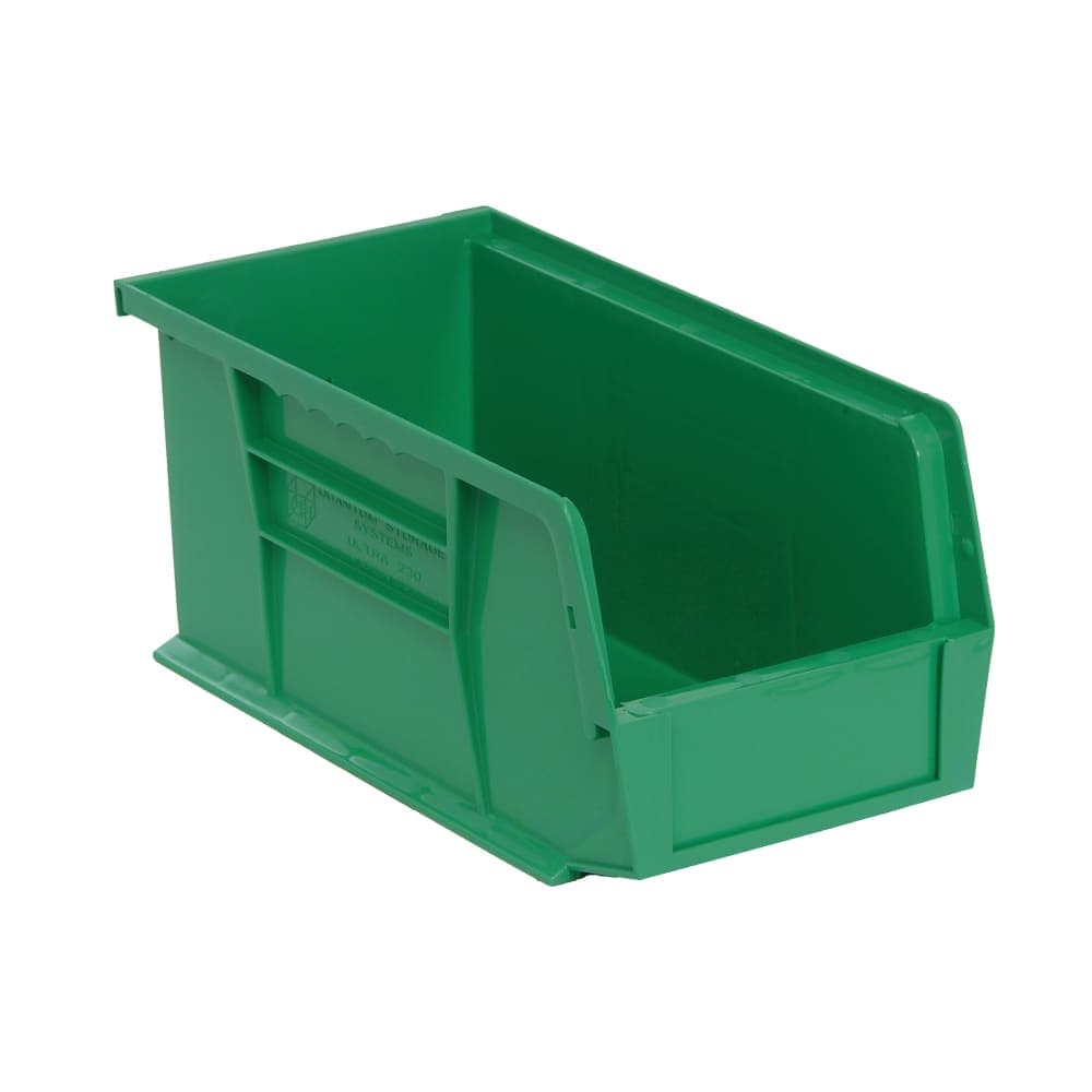 Quantum Food Service Stack & Hang Shelf Bin - 10 7/8" x 5 1/2", Green (QUS230)