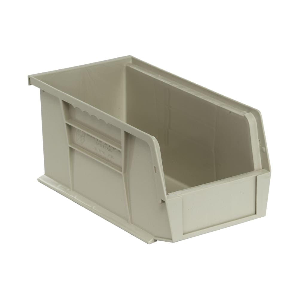 Quantum Food Service Stack & Hang Shelf Bin - 10 7/8" x 5 1/2", Stone (QUS230)