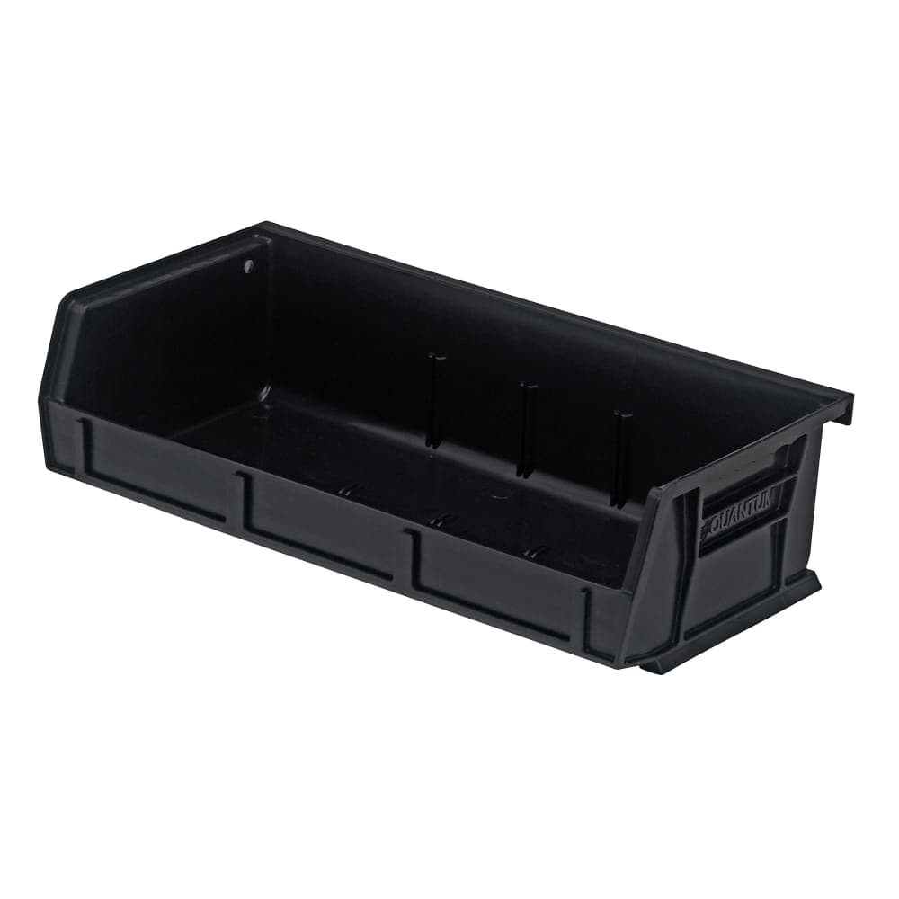 Quantum Food Service Stack & Hang Shelf Bin - 5 3/8" x 11", Black (QUS232)