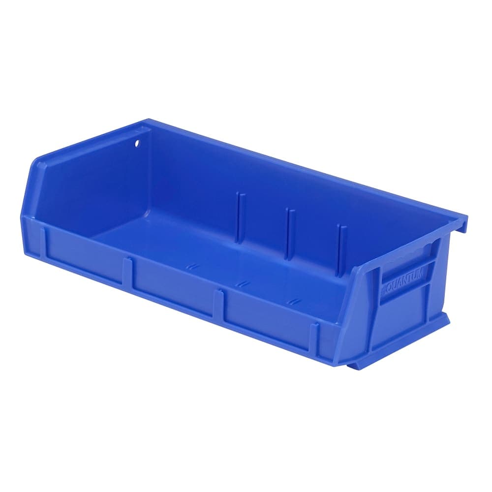 Quantum Food Service Stack & Hang Shelf Bin - 5 3/8" x 11", Blue (QUS232)