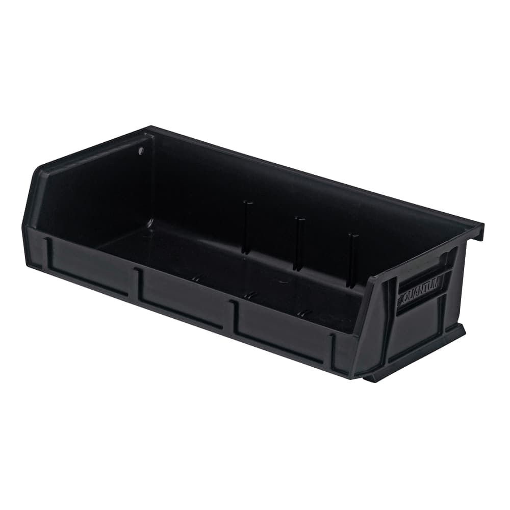 Quantum Food Service Stack & Hang Shelf Bin - 11" x 5 3/8", Black (QUS232BR)