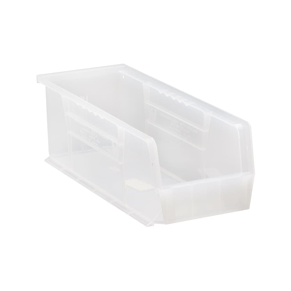 Quantum Food Service Stack & Hang Shelf Bin - 14 3/4" x 5 1/2", Clear (QUS234)
