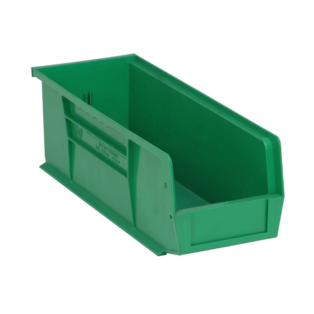 Quantum Food Service Stack & Hang Shelf Bin - 14 3/4" x 5 1/2", Green (QUS234)