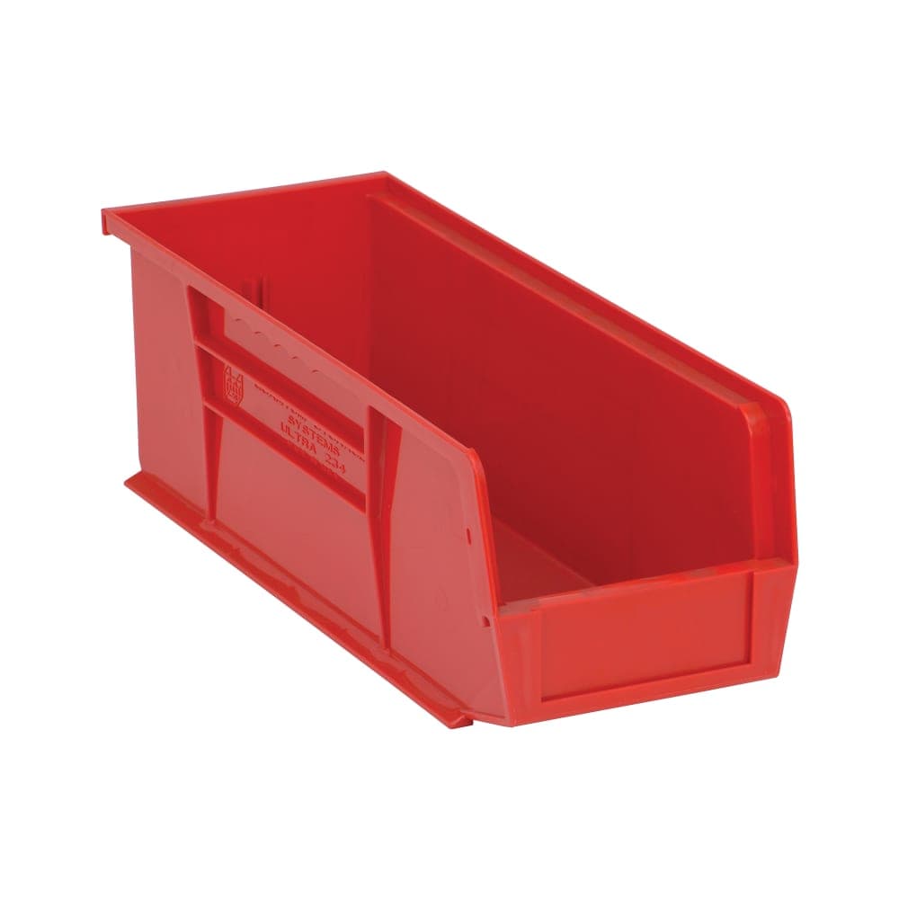 Quantum Food Service Stack & Hang Shelf Bin - 14 3/4" x 5 1/2", Red (QUS234)