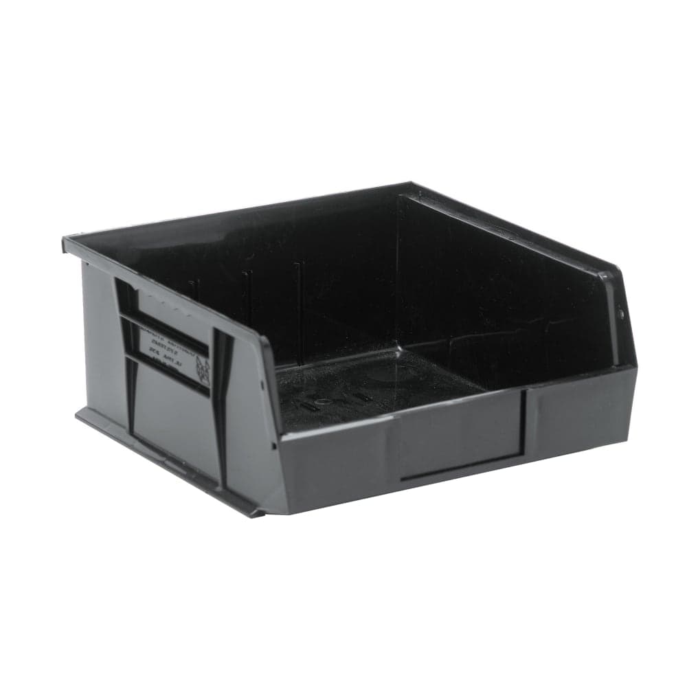 Quantum Food Service Stack & Hang Shelf Bin - 10 7/8" x 11", Black (QUS235)