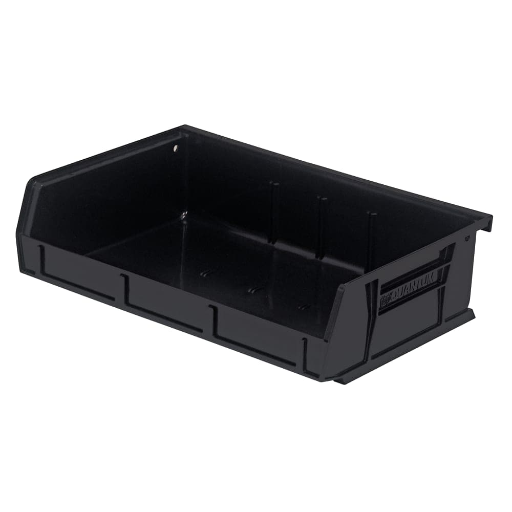 Quantum Food Service Stack & Hang Shelf Bin - 7 3/8" x 11", Black (QUS236)