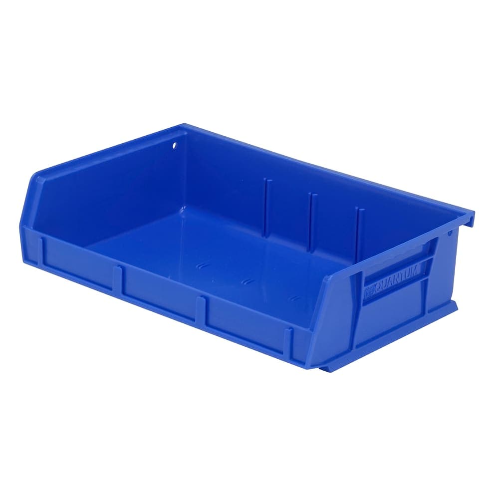 Quantum Food Service Stack & Hang Shelf Bin - 7 3/8" x 11", Blue (QUS236)