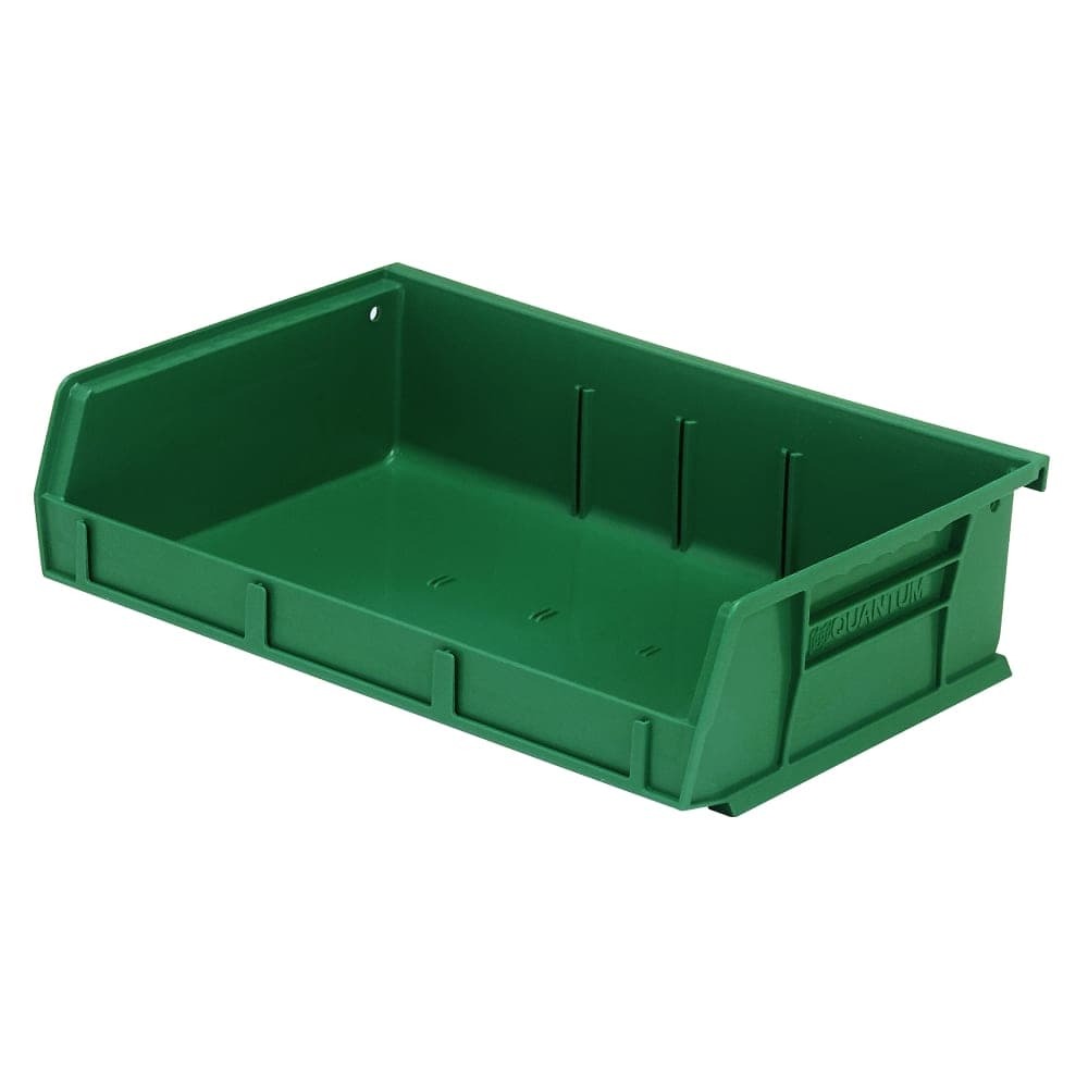 Quantum Food Service Stack & Hang Shelf Bin - 7 3/8" x 11", Green (QUS236)