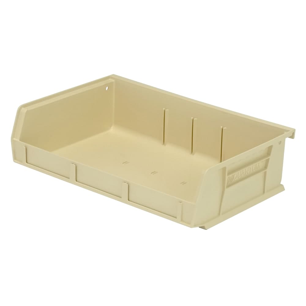 Quantum Food Service Stack & Hang Shelf Bin - 11" x 7 3/8", Ivory (QUS236)