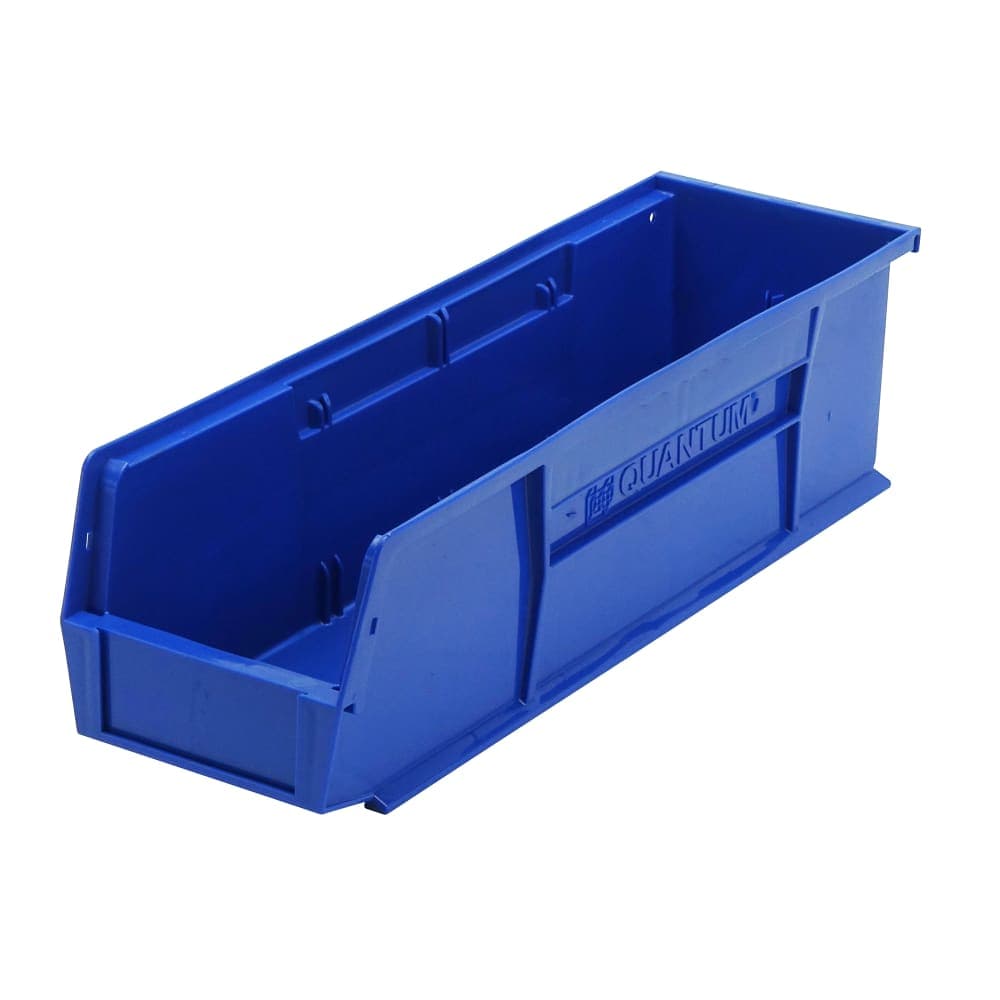 Quantum Food Service Stack & Hang Shelf Bin - 18" x 5 1/2", Blue (QUS238)