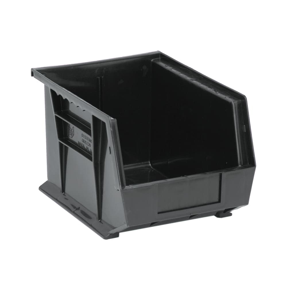 Quantum Food Service Stack & Hang Shelf Bin - 10 3/4" x 8 1/4", Black (QUS239CO)