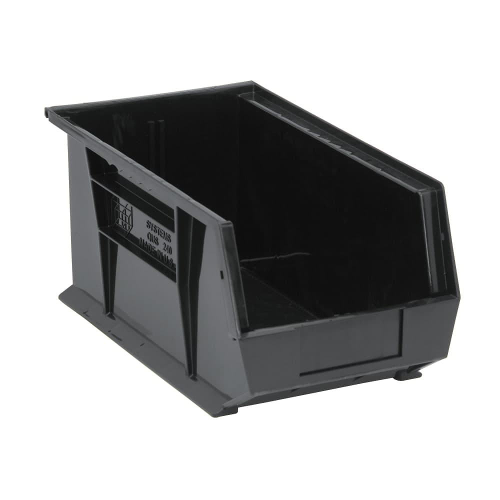 Quantum Food Service Stack & Hang Shelf Bin - 14 3/4" x 8 1/4", Black (QUS240)