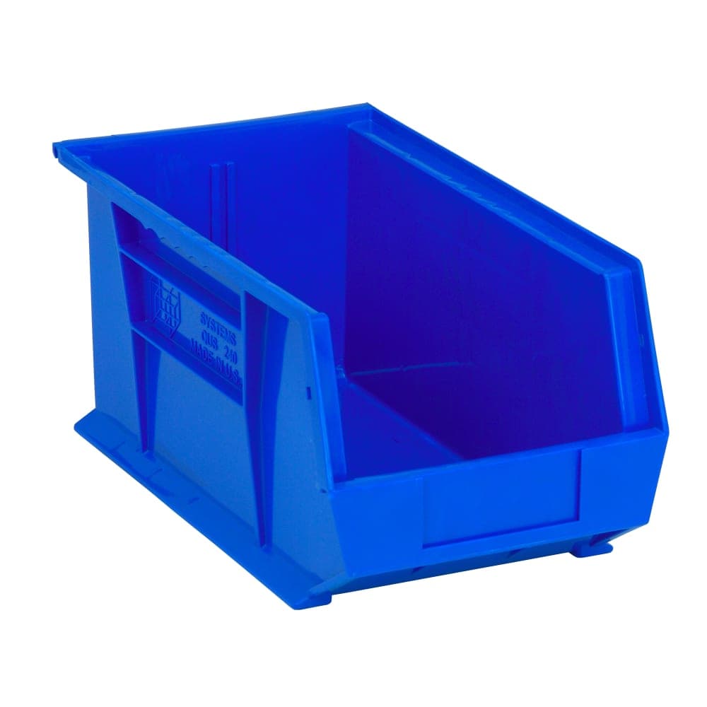 Quantum Food Service Stack & Hang Shelf Bin - 14 3/4" x 8 1/4", Blue (QUS240)
