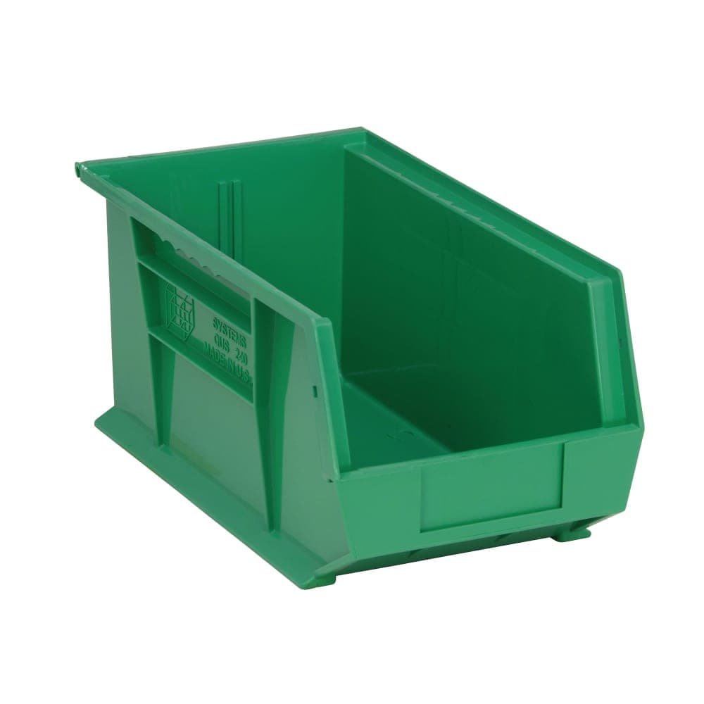 Quantum Food Service Stack & Hang Shelf Bin - 14 3/4" x 8 1/4", Green (QUS240)