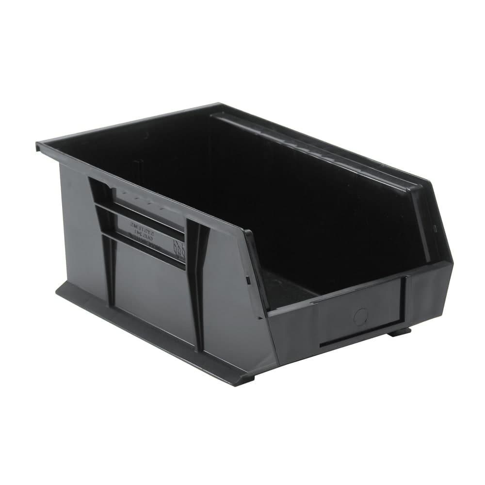 Quantum Food Service Stack & Hang Shelf Bin - 13 5/8" x 8 1/4", Black (QUS241BR)