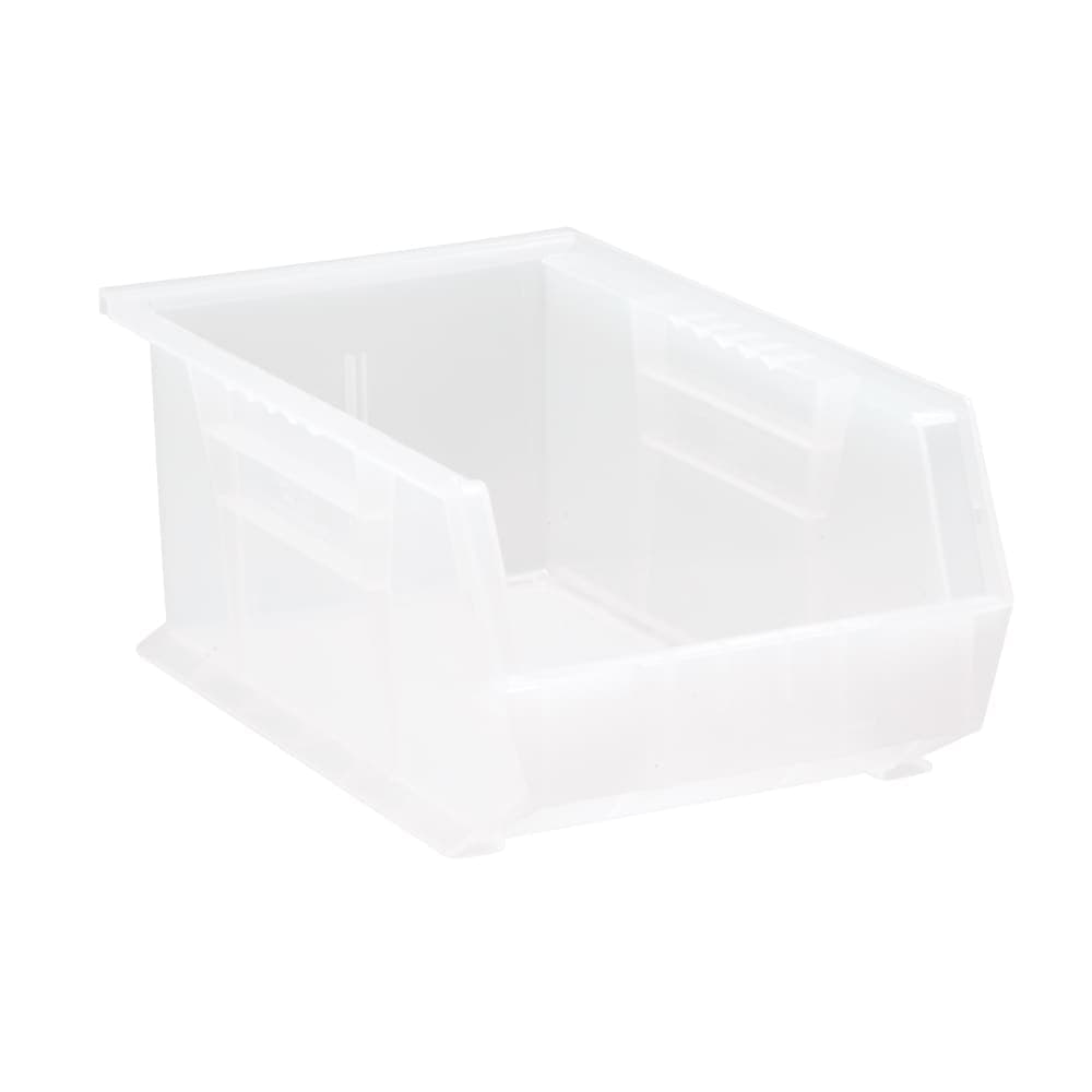 Quantum Food Service Stack & Hang Shelf Bin - 13 5/8" x 8 1/4", Clear (QUS241)
