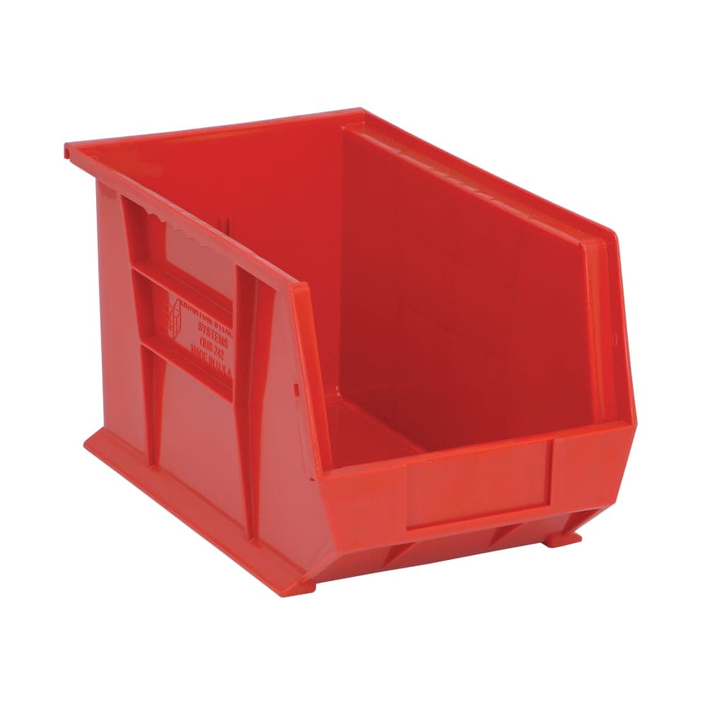 Quantum Food Service Stack & Hang Shelf Bin - 13 5/8" x 8 1/4", Red (QUS242)