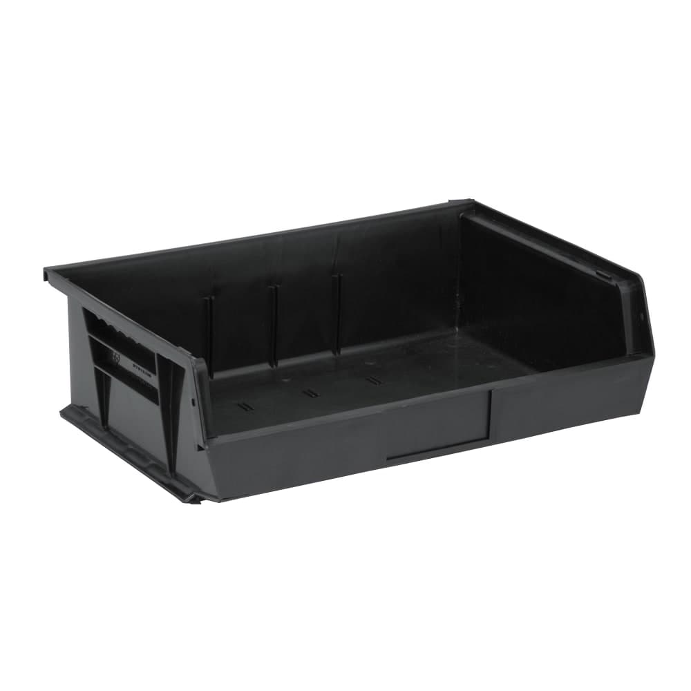 Quantum Food Service Stack & Hang Shelf Bin - 10 7/8" x 16 1/2", Black (QUS245)
