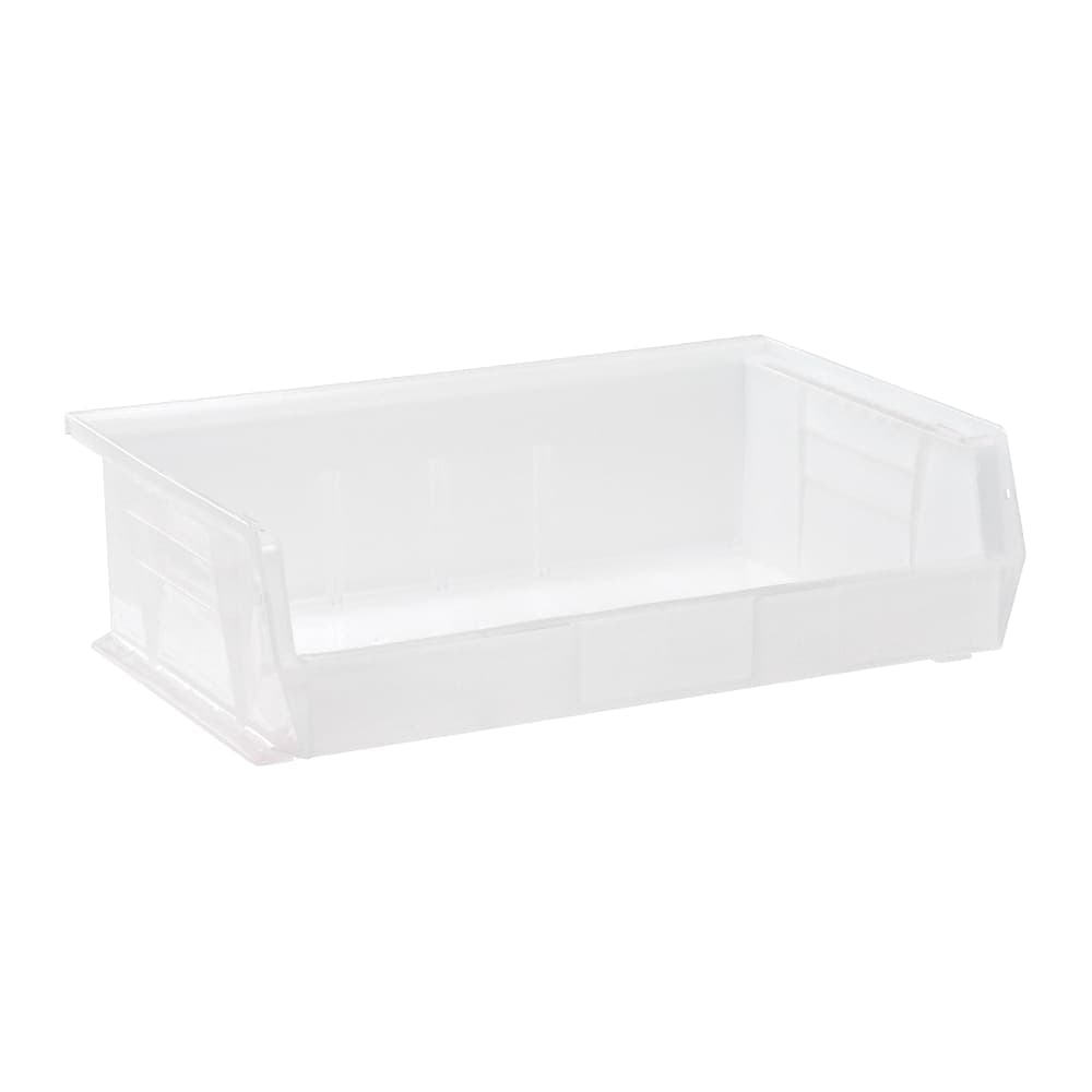 Quantum Food Service Stack & Hang Shelf Bin - 10 7/8" x 16 1/2", Clear (QUS245)