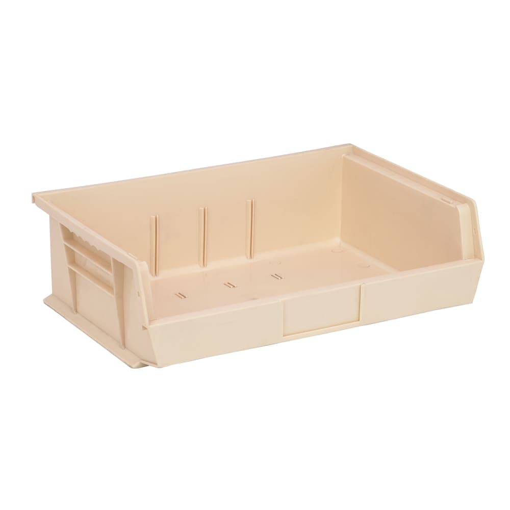 Quantum Food Service Stack & Hang Shelf Bin - 10 7/8" x 16 1/2", Ivory (QUS245)