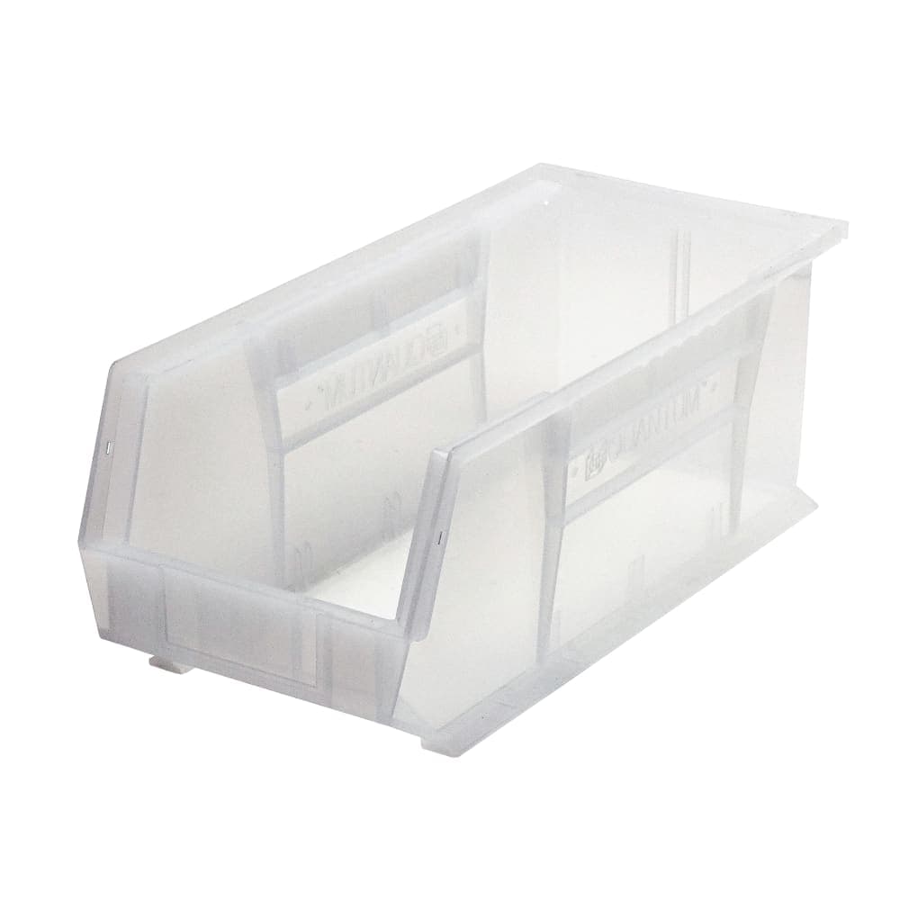 Quantum Food Service Stack & Hang Shelf Bin - 18" x 8 1/4", Clear (QUS248)