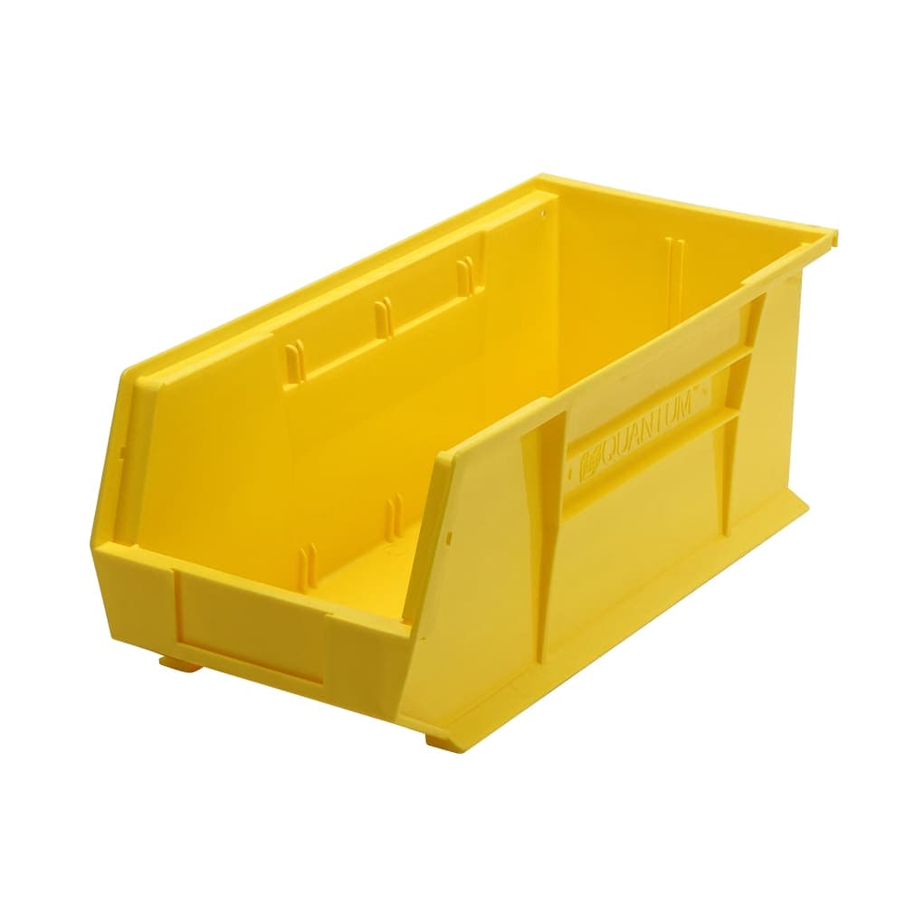 Quantum Food Service Stack & Hang Shelf Bin - 18" x 8 1/4", Yellow (QUS248)