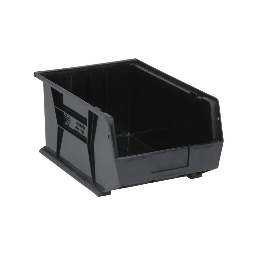 Quantum Food Service Stack & Hang Shelf Bin - 16" x 11", Black (QUS255CO)