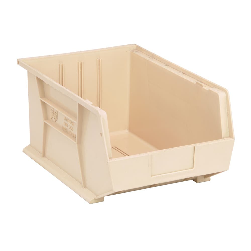 Quantum Food Service Stack & Hang Shelf Bin - 16" x 11", Ivory (QUS255)