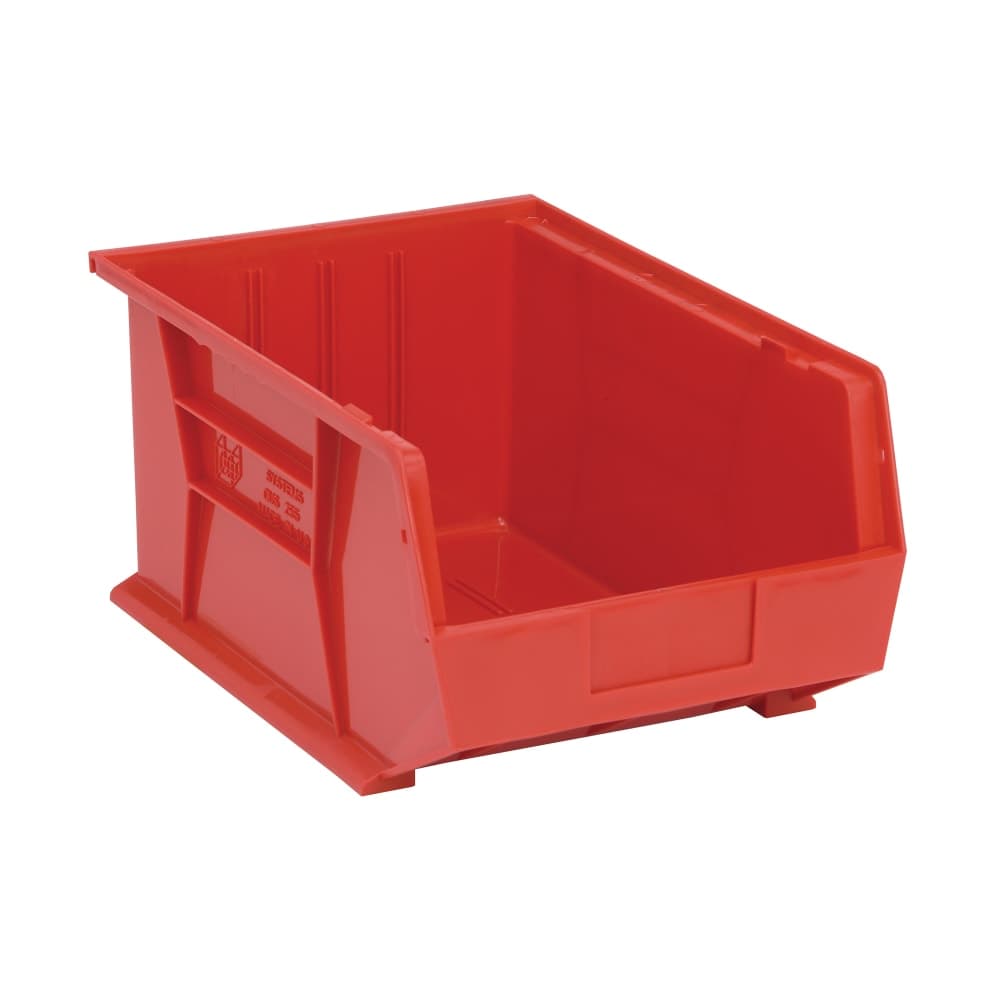 Quantum Food Service Stack & Hang Shelf Bin - 16" x 11", Red (QUS255)