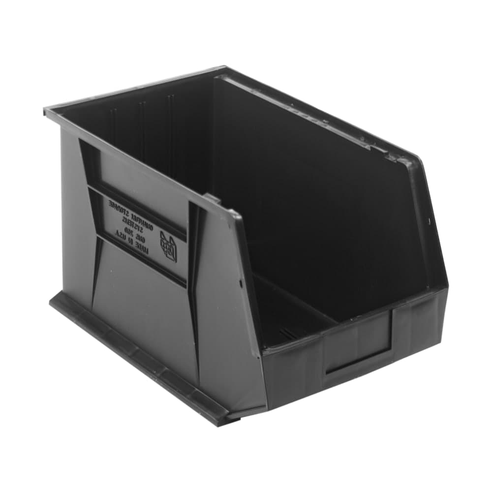 Quantum Food Service Stack & Hang Shelf Bin - 18" x 11", Black (QUS260)
