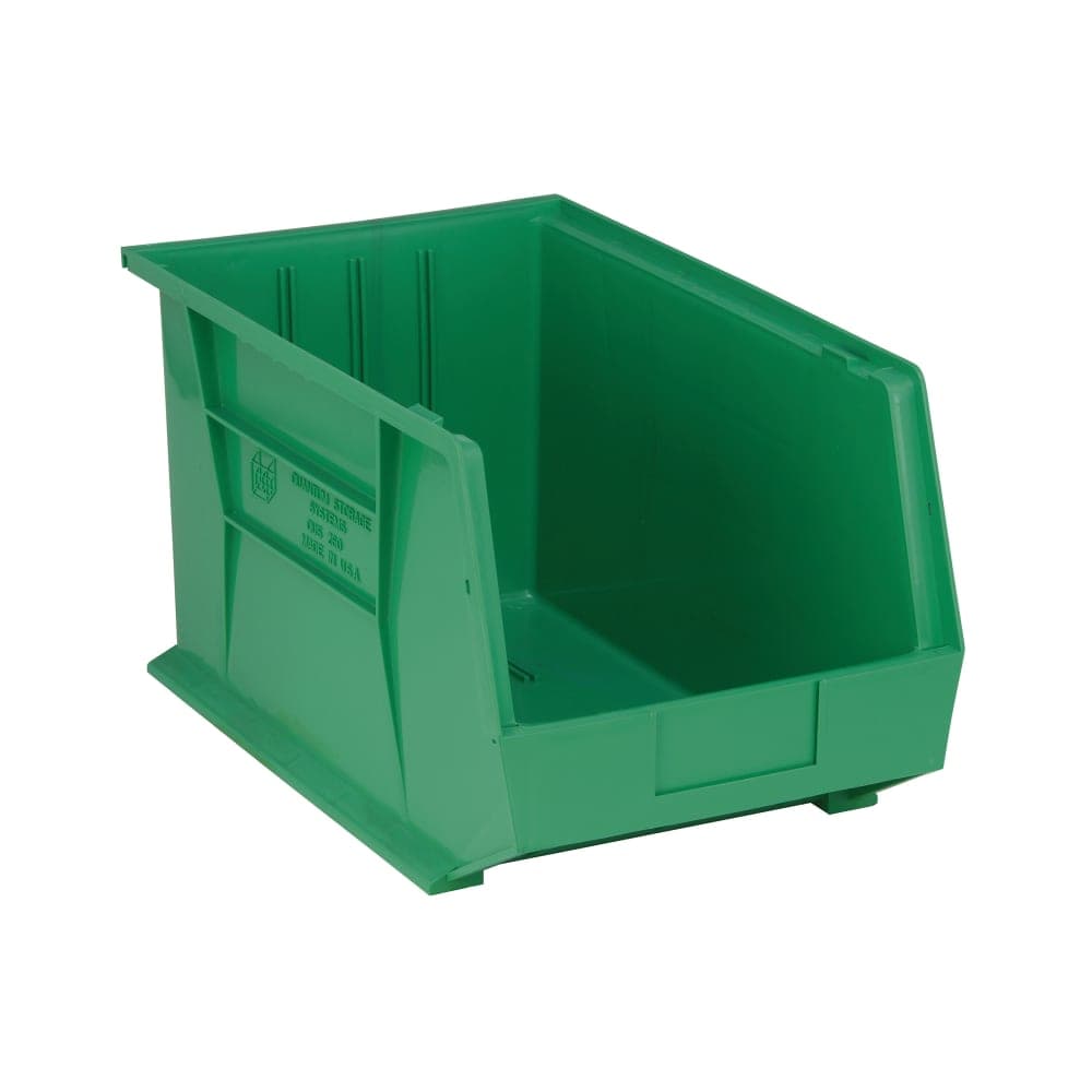 Quantum Food Service Stack & Hang Shelf Bin - 18" x 11", Green (QUS260)