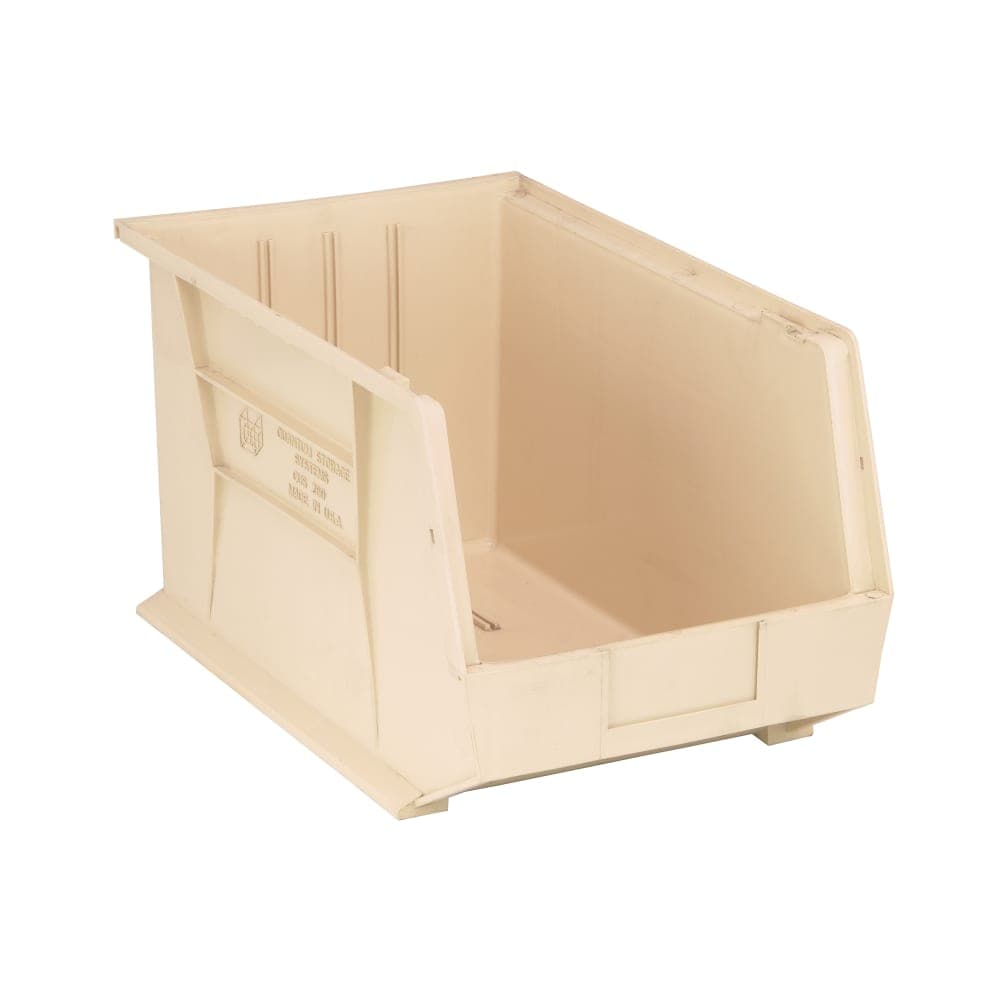 Quantum Food Service Stack & Hang Shelf Bin - 18" x 11", Ivory (QUS260)
