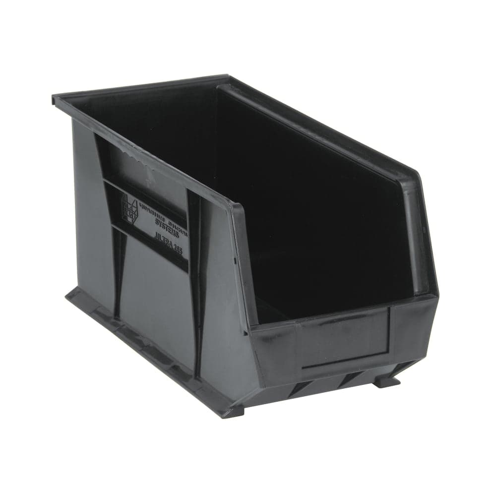 Quantum Food Service Stack & Hang Shelf Bin - 18" x 8 1/4", Black (QUS265)