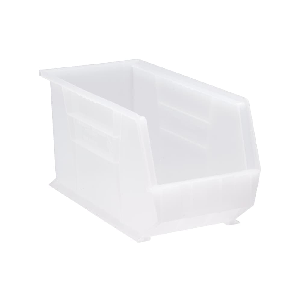Quantum Food Service Stack & Hang Shelf Bin - 18" x 8 1/4", Clear (QUS265)