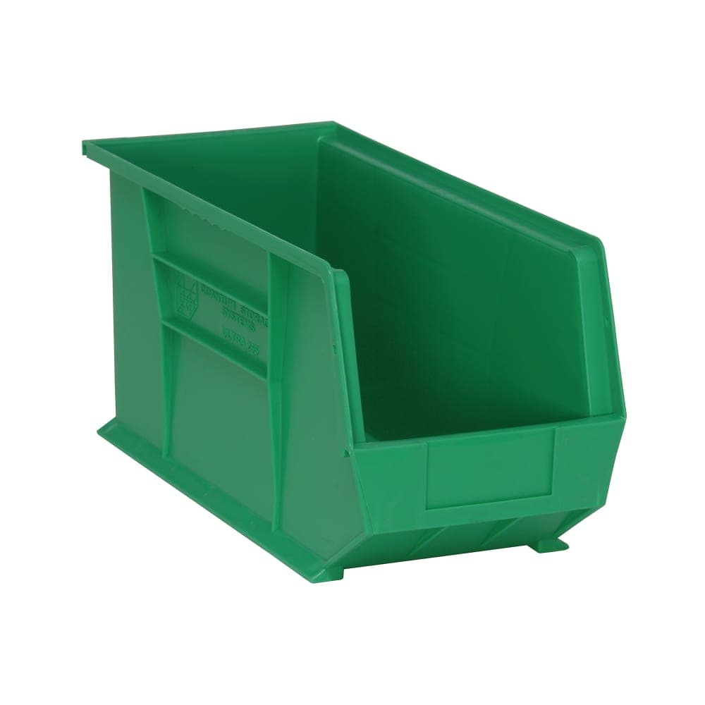 Quantum Food Service Stack & Hang Shelf Bin - 18" x 8 1/4", Green (QUS265)