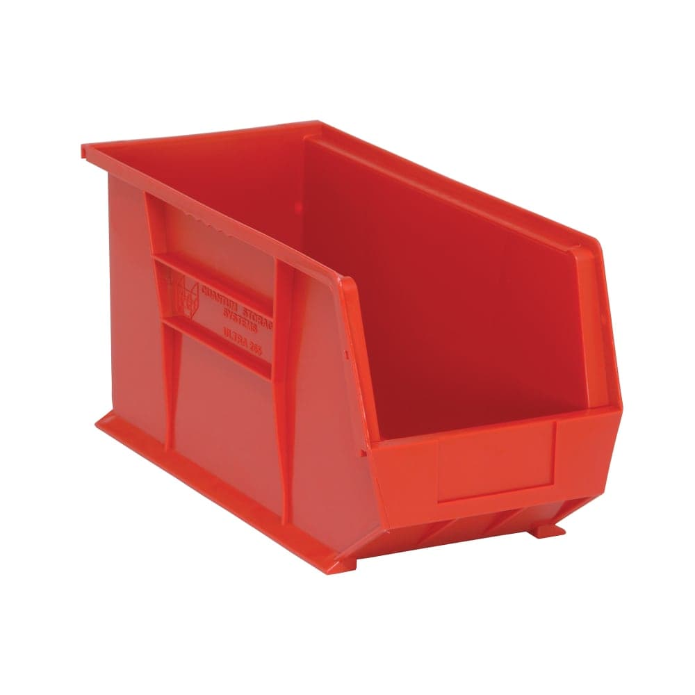 Quantum Food Service Stack & Hang Shelf Bin - 18" x 8 1/4", Red (QUS265)