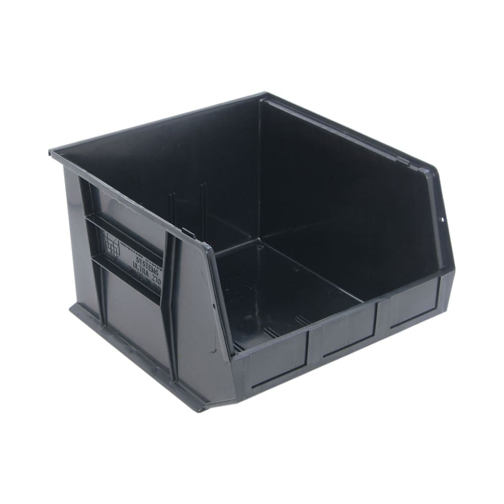 Quantum Food Service Stack & Hang Shelf Bin - 18" x 16 1/2", Black (QUS270)