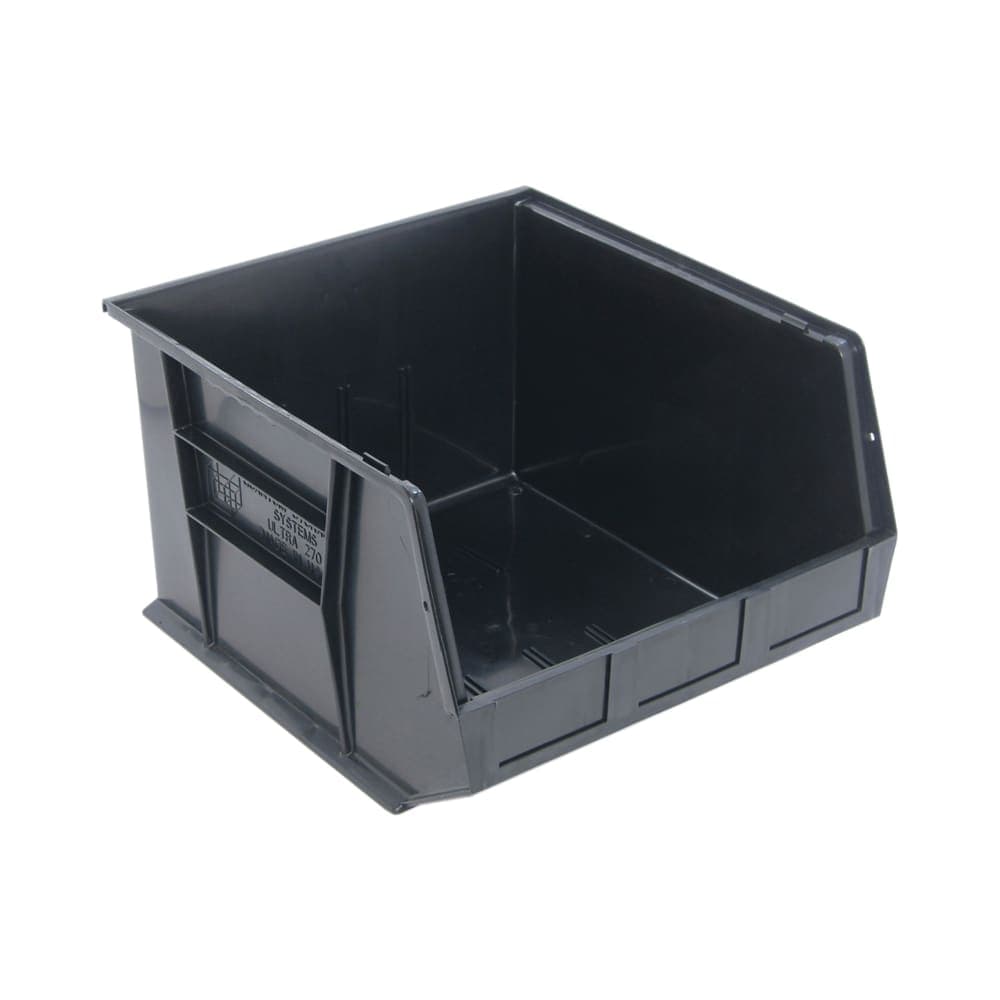 Quantum Food Service Stack & Hang Shelf Bin - 18" x 16 1/2", Black (QUS270)