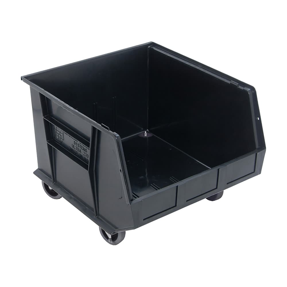 Quantum Food Service Mobile Stack & Hang Shelf Bin - 18" x 16 1/2", Black (QUS275MOBBR)