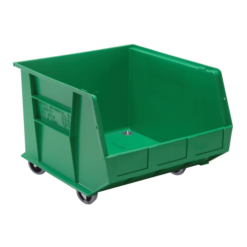 Quantum Food Service Mobile Stack & Hang Shelf Bin - 18" x 16 1/2", Green (QUS275MOB)