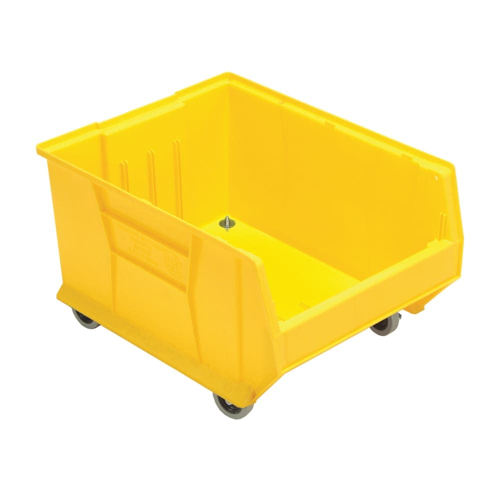 Quantum Food Service Hulk Mobile Stack Shelf Container - 23 7/8" x 18 1/4", Yellow (QUS965MOB)