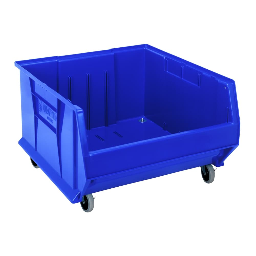 Quantum Food Service Hulk Mobile Stack Shelf Container - 23 7/8" x 22 1/2", Blue (QUS967MOB)