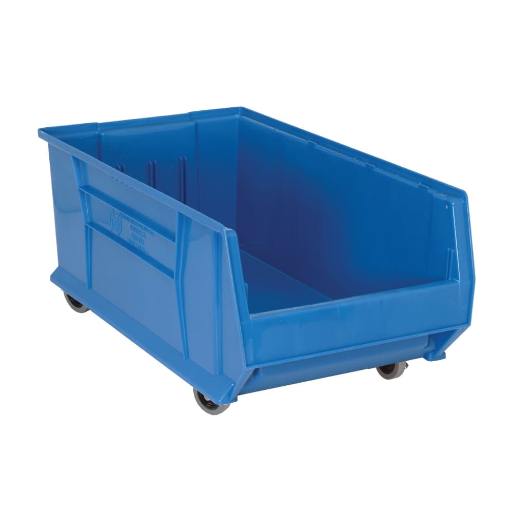 Quantum Food Service Hulk Mobile Stack Shelf Container - 29 7/8" x 16 1/2", Blue (QUS984MOB)