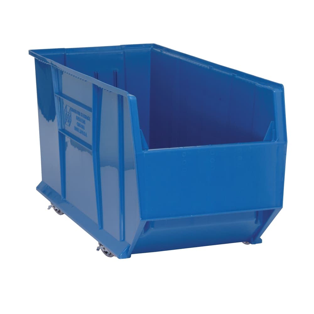 Quantum Food Service Hulk Mobile Stack Shelf Container - 35 7/8" x 16 1/2", Blue (QUS994MOB)