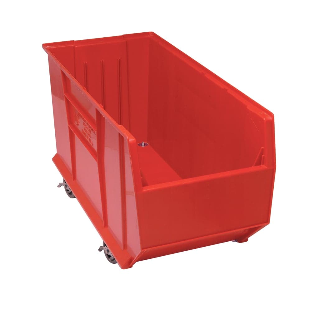Quantum Food Service Hulk Mobile Stack Shelf Container - 35 7/8" x 16 1/2", Red (QUS994MOB)