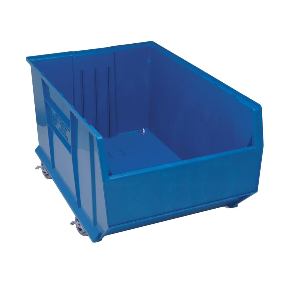 Quantum Food Service Hulk Mobile Stack Shelf Container - 35 7/8" x 23 7/8", Blue (QUS998MOB)